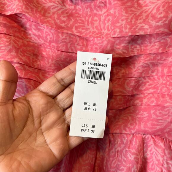 Abercrombie & Fitch Emerson Angel Sleeve Mini Dress Size Small Pink New - Picture 5 of 6